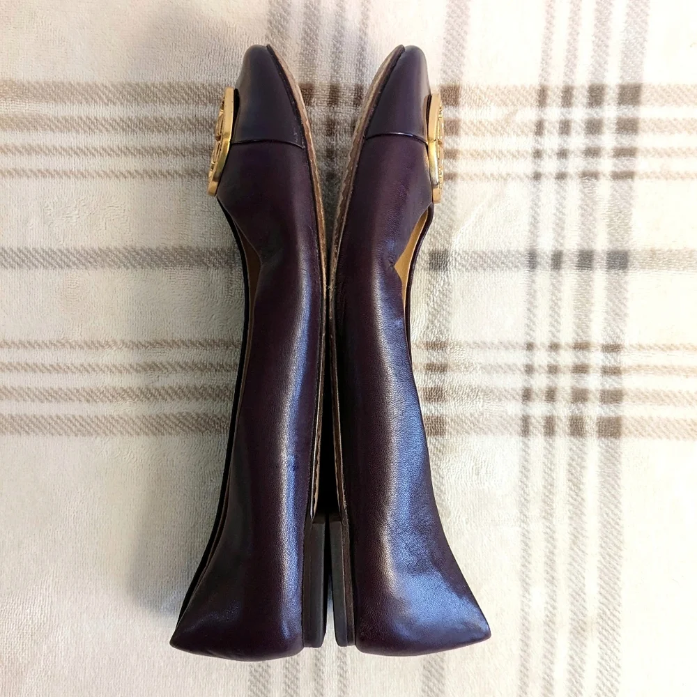 Tory Burch Chelsea Cap-Toe Leather Ballet Flat
